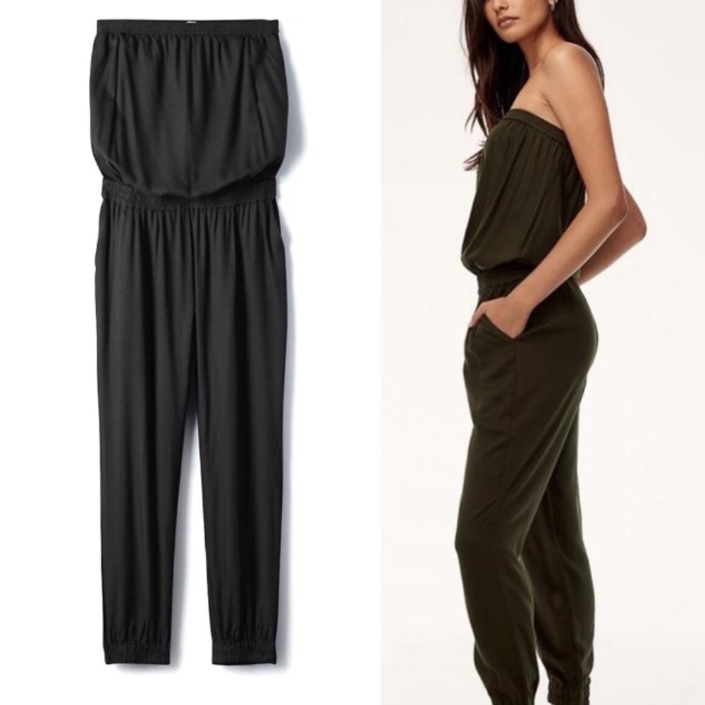 ARITZIA Talula Black Strapless Jumpsuit Romper XS